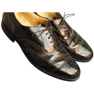 Bostonian Impression Wingtip Oxford Brogue Black Leather Mens 13 Dress Shoe